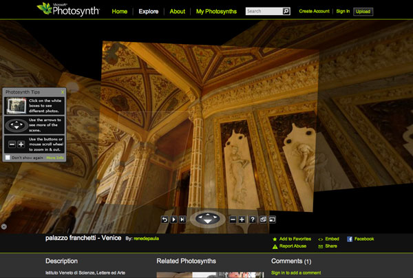 Pr&eacute;sentation de Microsoft Photosynth lors d'une conf&eacute;rence TED